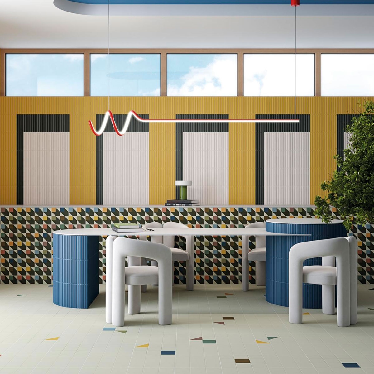 Ambiente de revestimiento con Kaimu Blanco-M 23x33,5