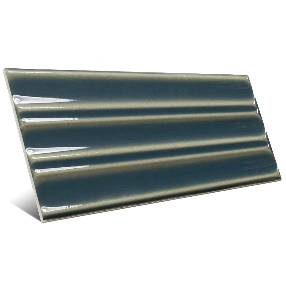 Fayenza Ceinture Bleu Paon 6.2x12.5 (Boîte 0,43m2)