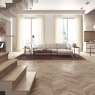 Interior con pavimento Heritage Chevrons Automne 60x120