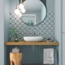 Salle de bain avec revêtement Musa Blue Taco 16,5x16,5 (Boîte 0,55 m2)