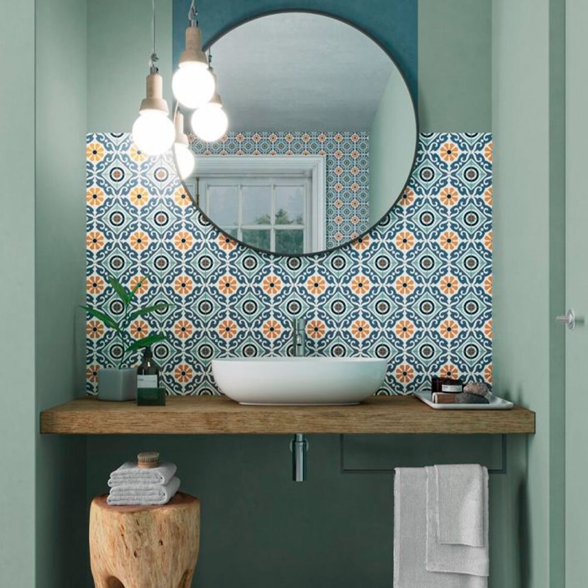 Baño con revestimiento Musa Mix Taco 16,5x16,5 (Caja 0,55m2)