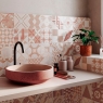 Baño con revestimiento Tessela Taco Rose 16,5x16,5 (Caja 0,55m2)