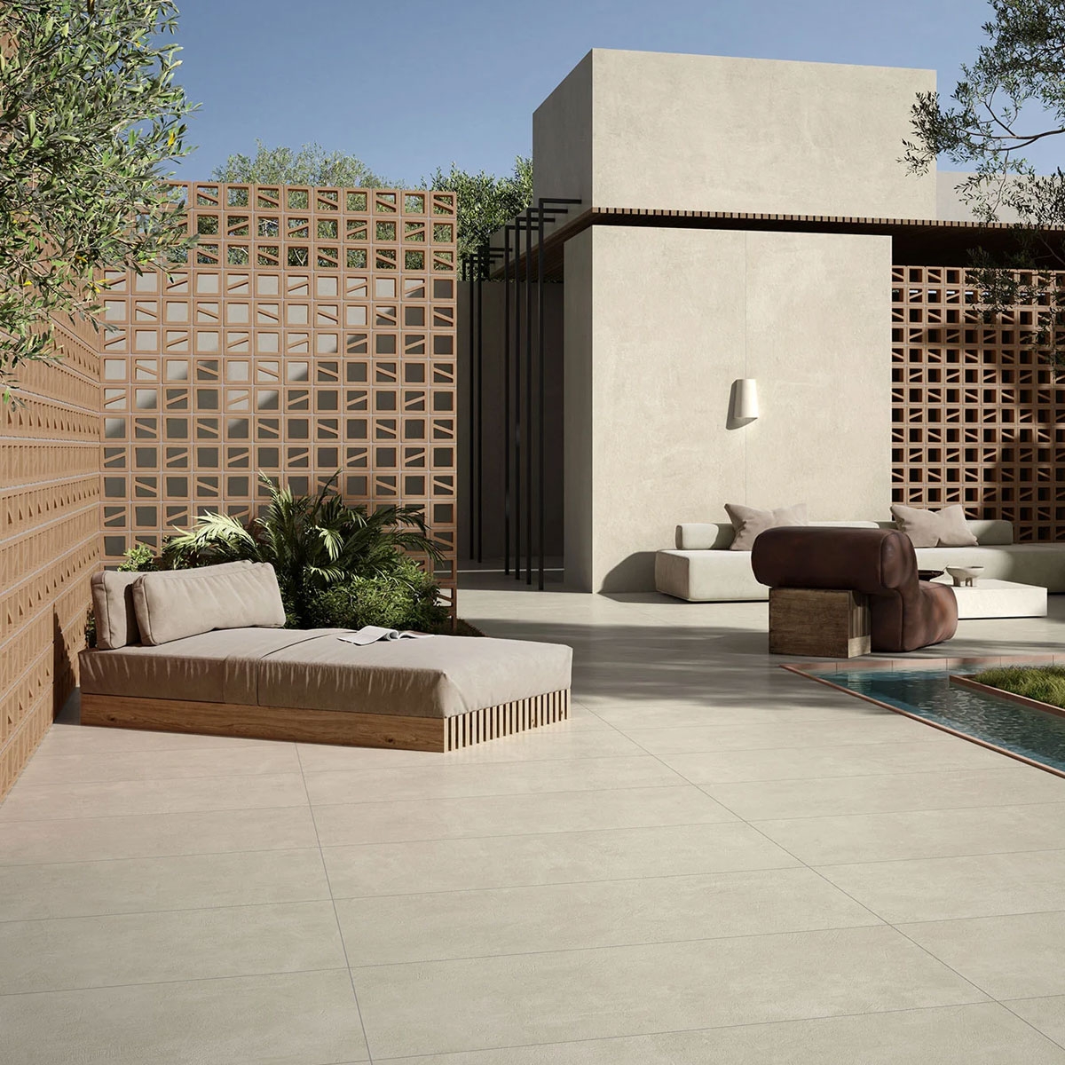 Exterior con Lumina Cube 0 Sand 20.7x20.7x10 (Precio por pieza)