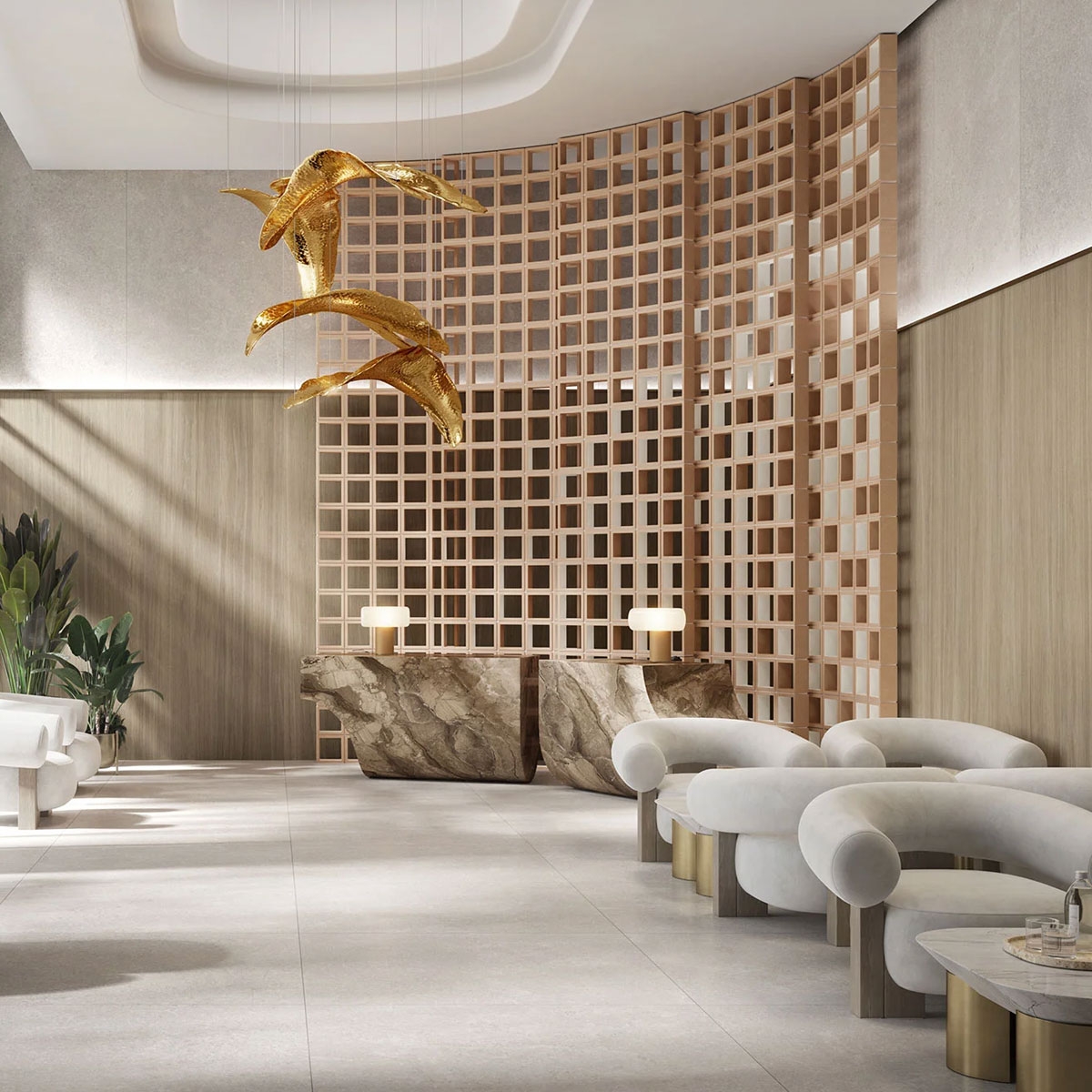 Interior con Lumina Cube 0 White 20.7x20.7x10