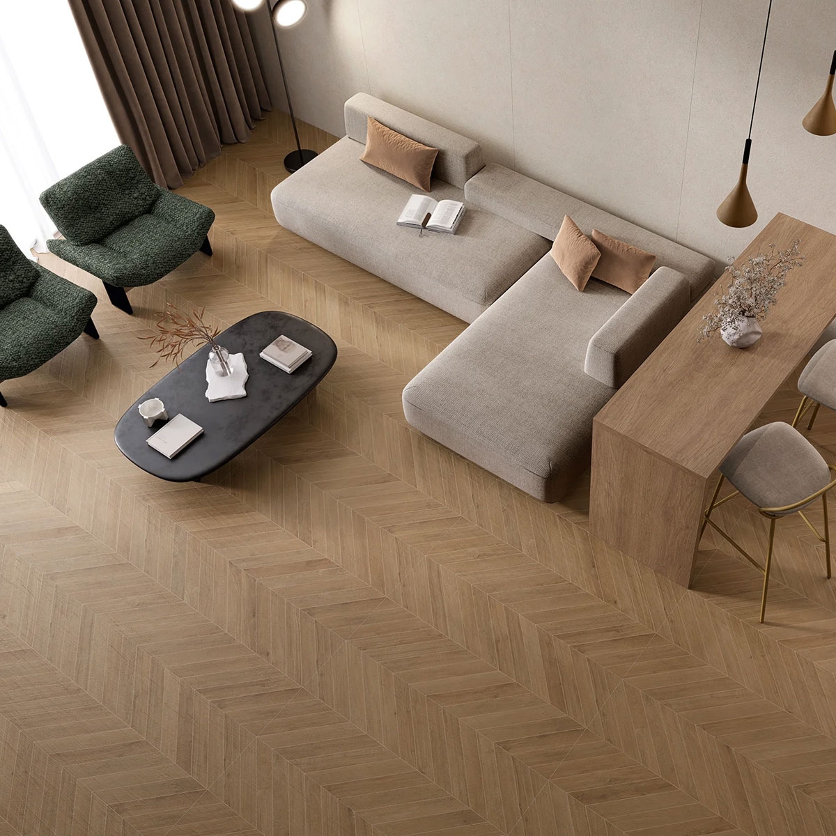 Michigan Chevrons Oak 60x120 (Caja 1.44m2)