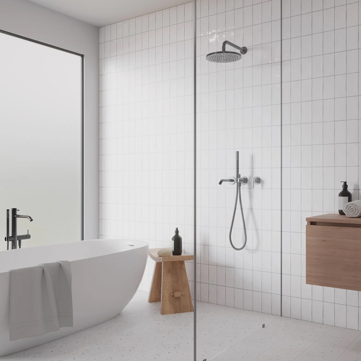 Handgefertigte weiße 7,5x15 (Schachtel 0,428m²)