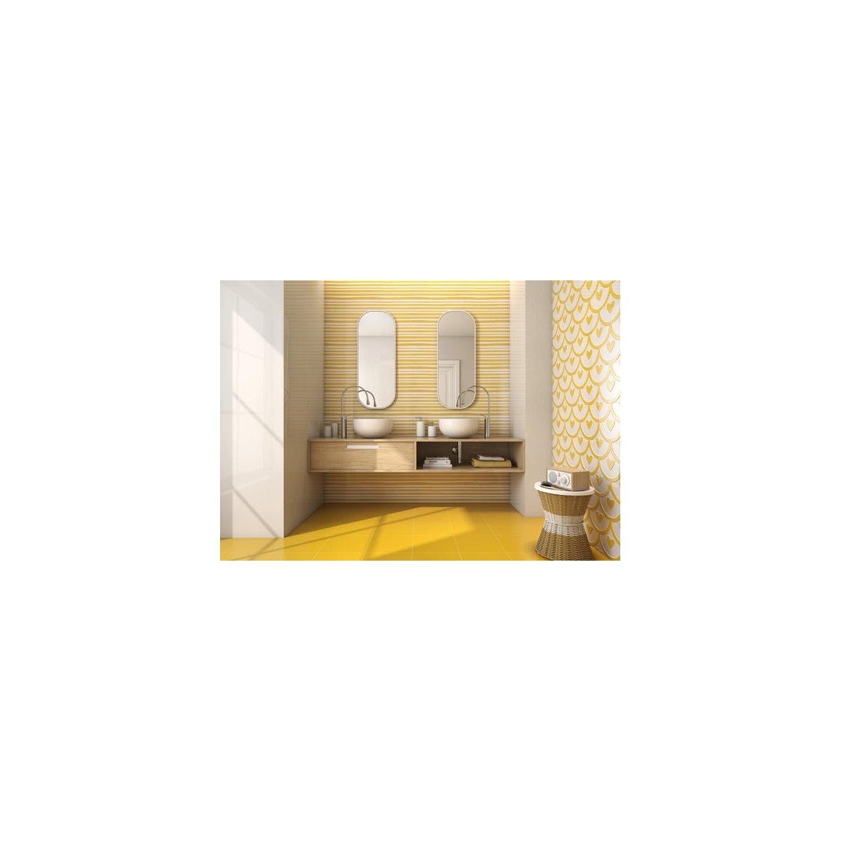 Agatha 1-Lines Jaune 25x50 (boîte) Pamesa Cerámicas