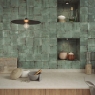 Interior con Revestimiento Enso Kintsugi Green 12,5x12,5