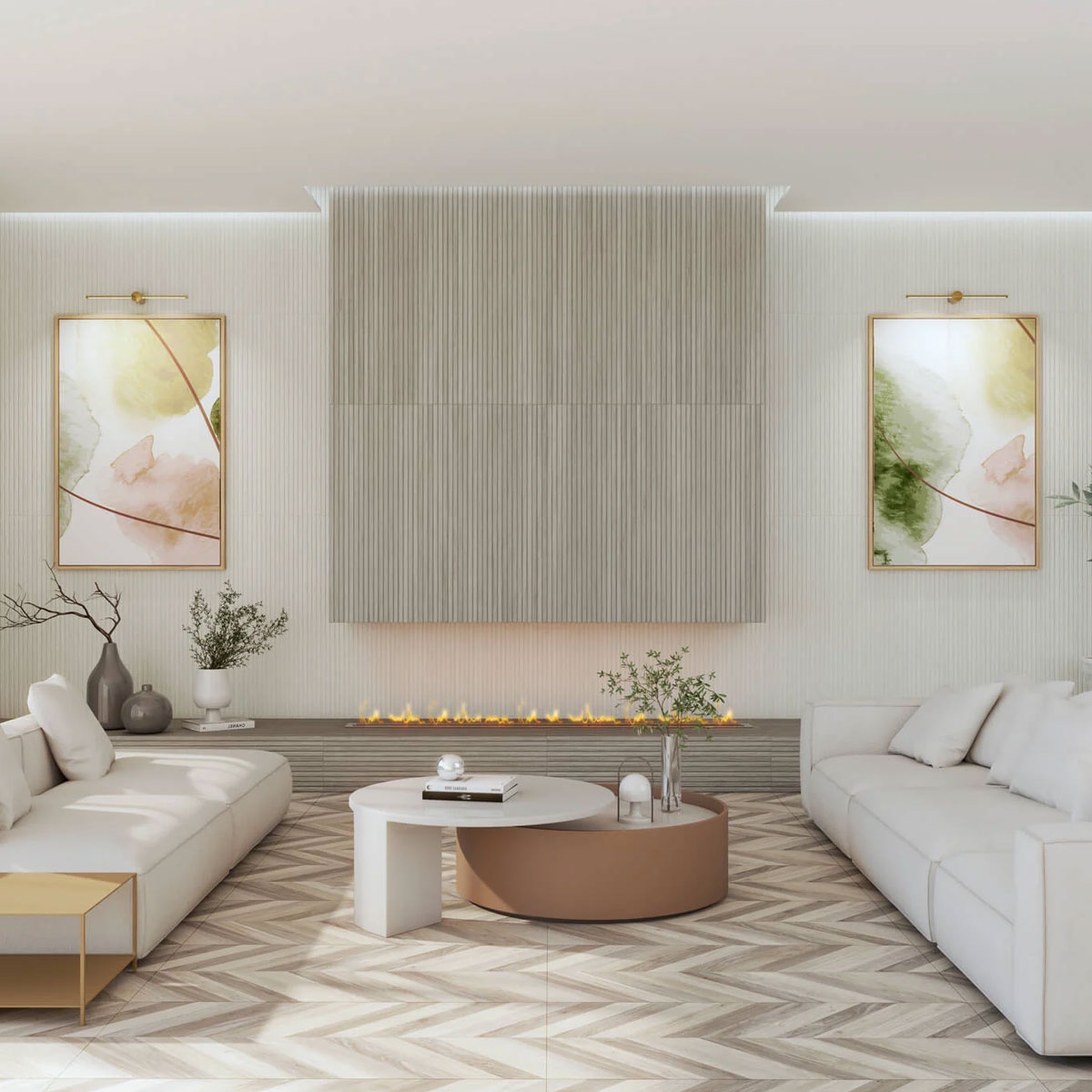 Interior con revestimiento Osaka Grey 60x120