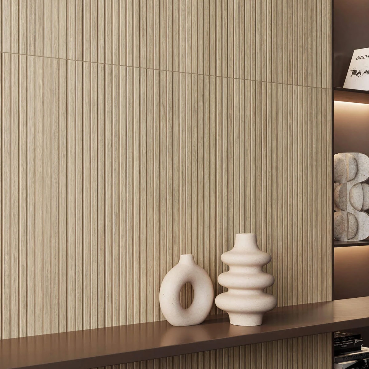Ambiente con revestimiento Osaka Maple 60x120 (Caja 1.44m2)