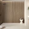 Baño con revestimiento Osaka Teak-Nero 60x120