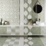 Baño con Revestimiento y Pavimento Green Garden White Season 20x20