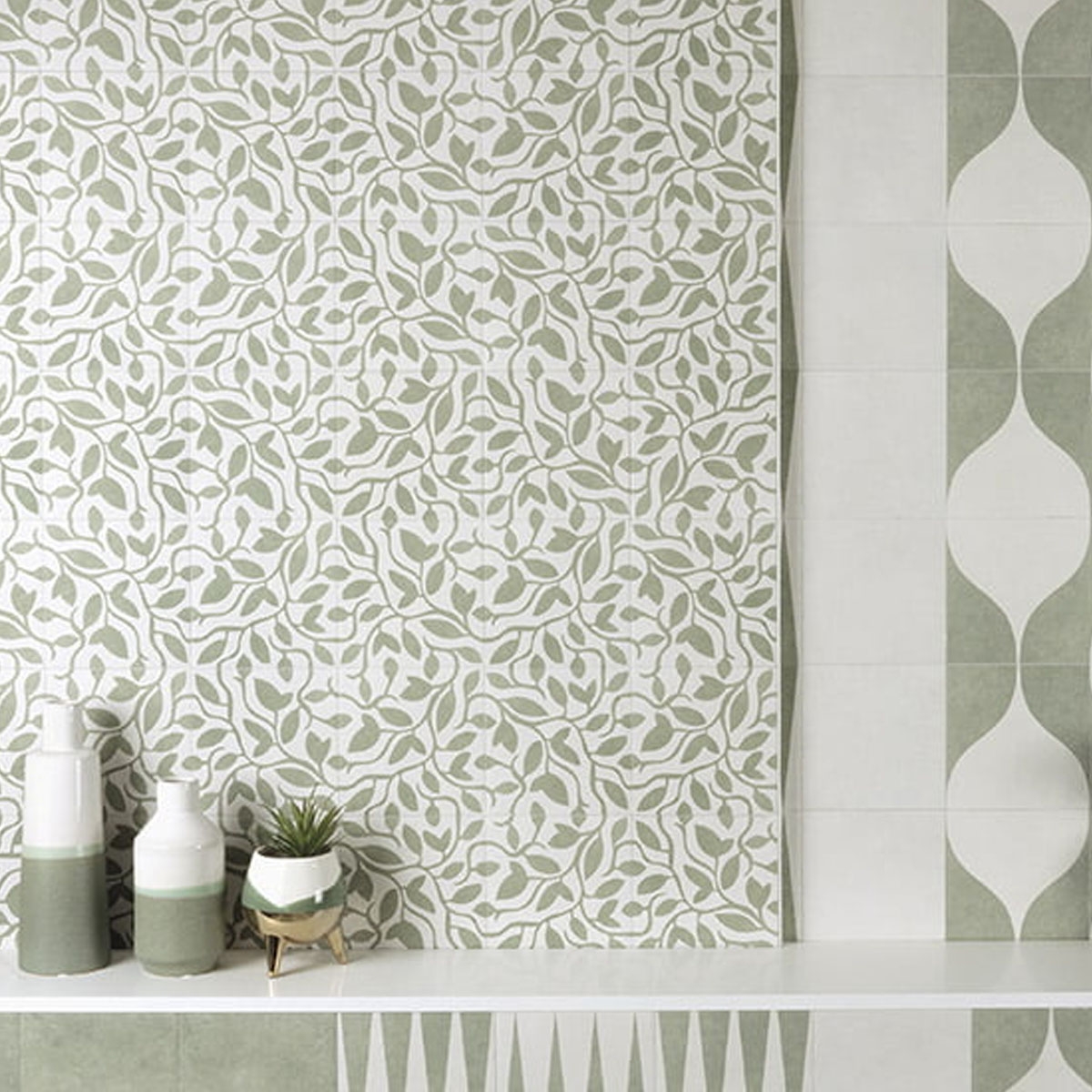 Interior con Revestimiento Green Garden Decor Green Five 20x20