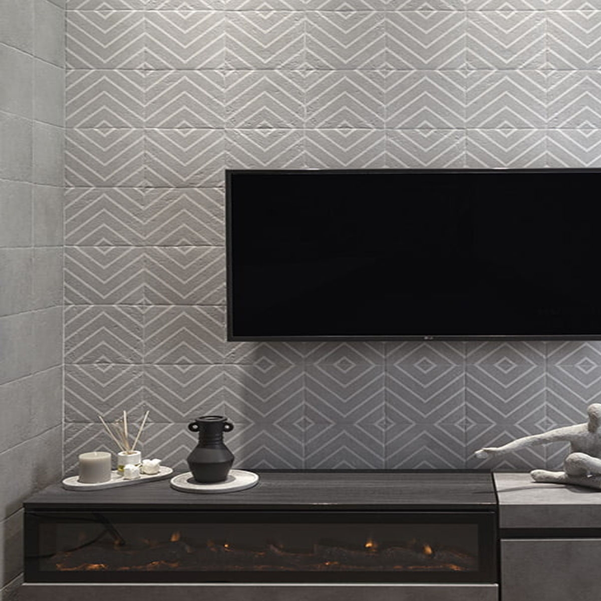 Interior con Revestimiento Grey Neutral Grey Season 20x20