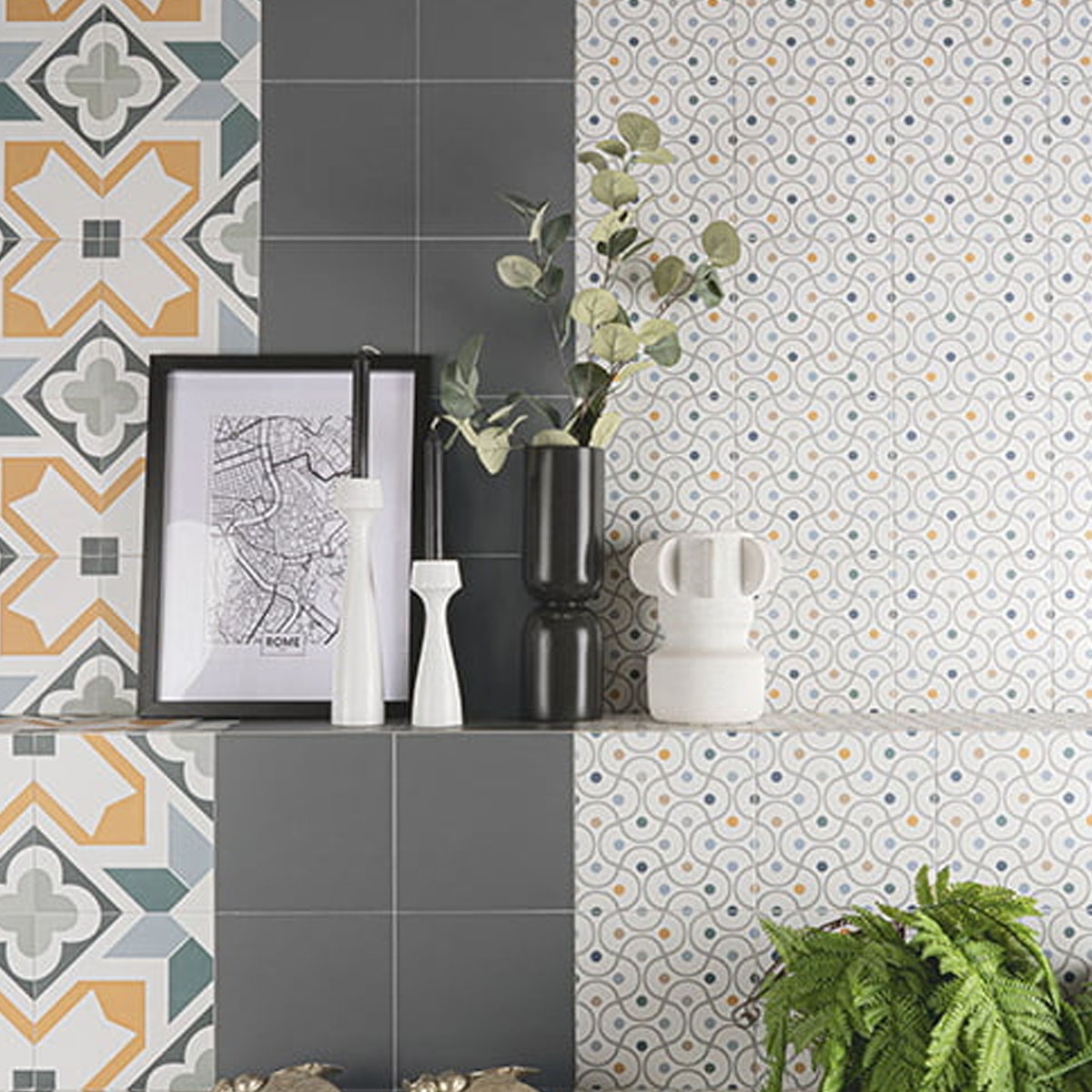 Interior con Revestimiento Normandy Technical Steel 20x20