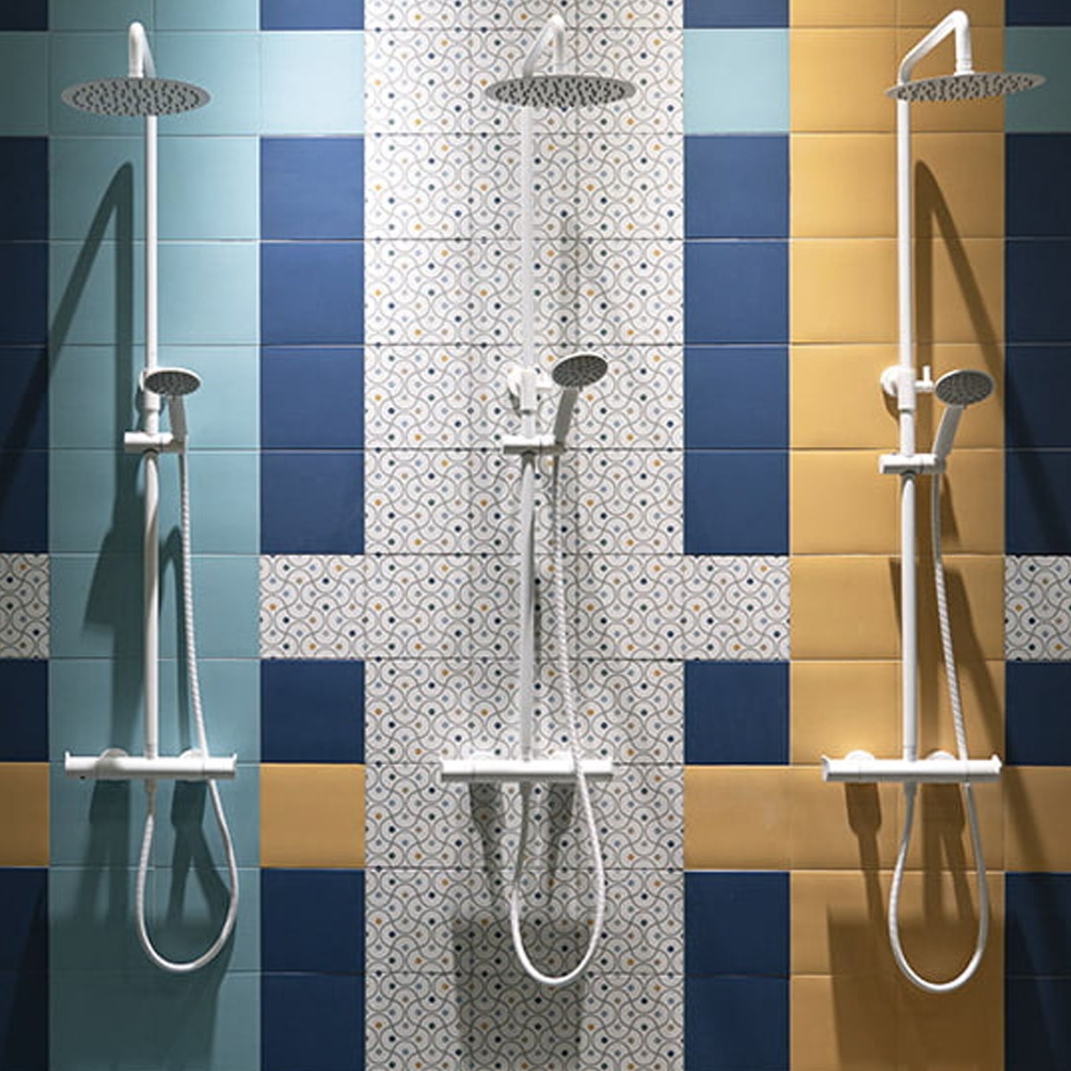 Ducha con Revestimiento Normandy Technical Navy 20x20