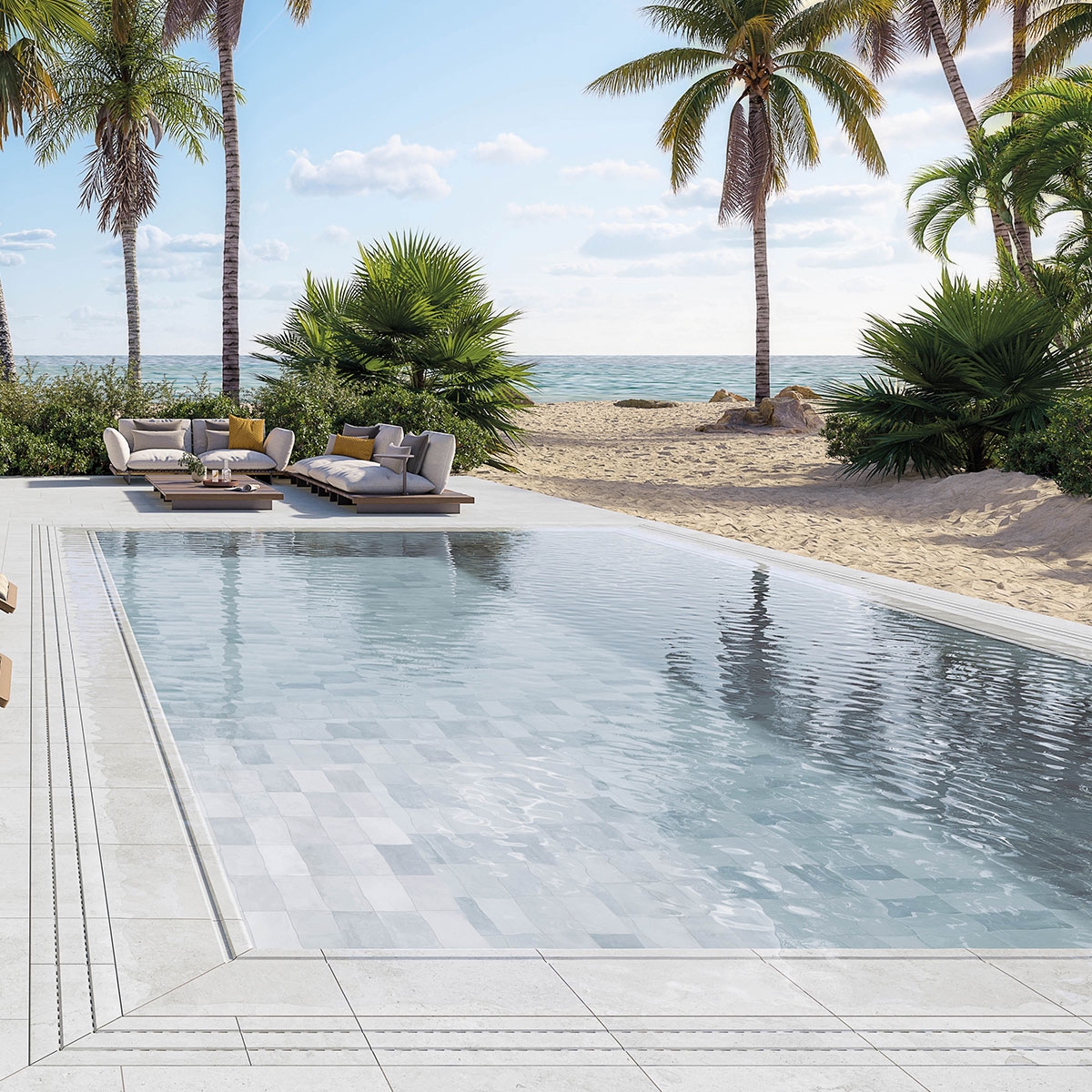 Exterior con pavimento y revestimiento Mizu Kai Antideslizante 11,5 x 23