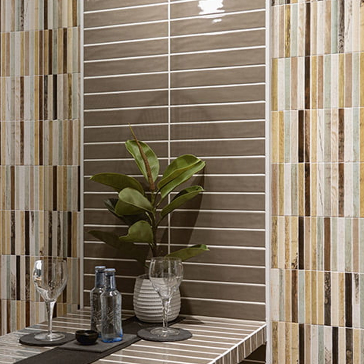 Interior con Revestimiento Tropic Mix 15x30