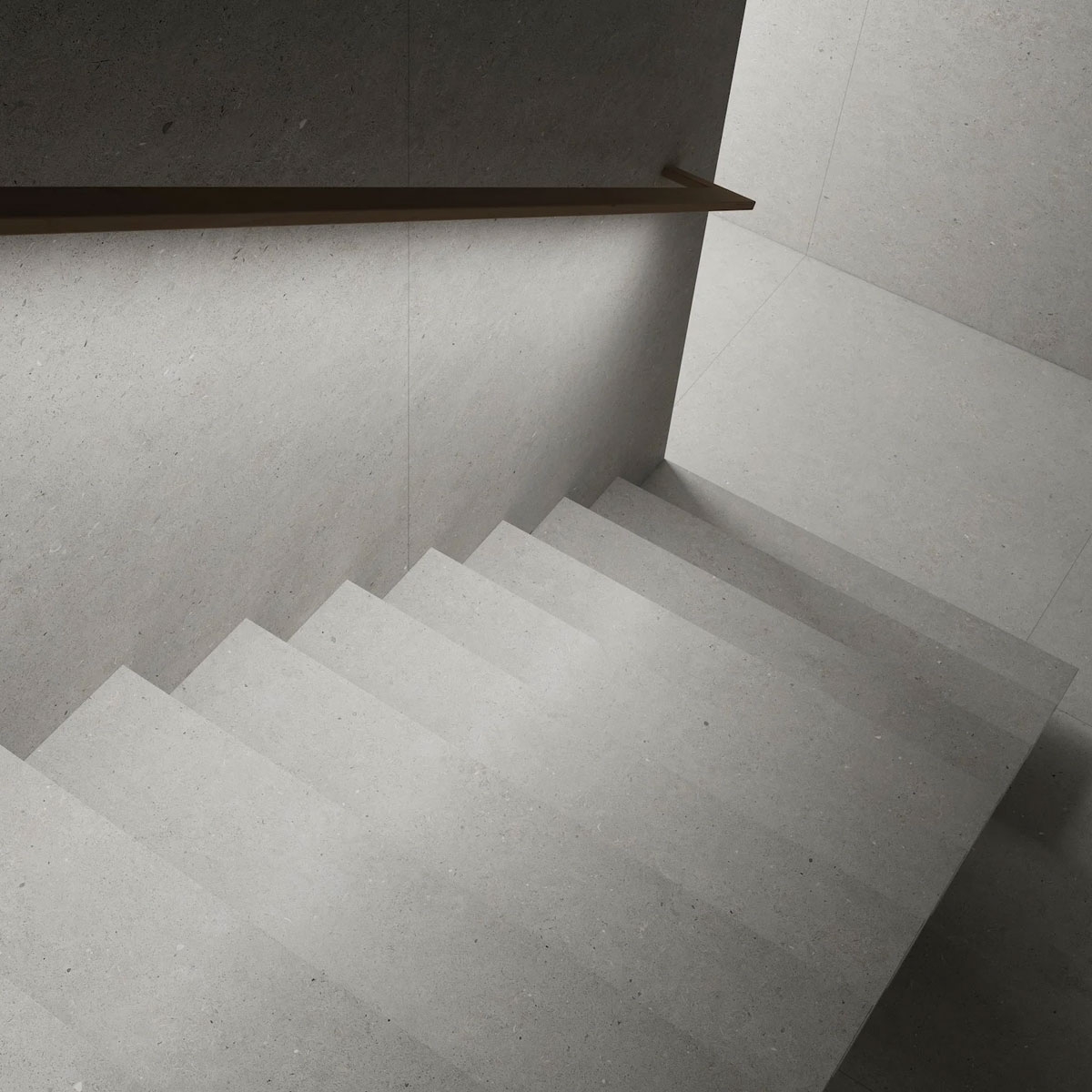 Interior con pavimento y revestimiento Somport Light 120x120