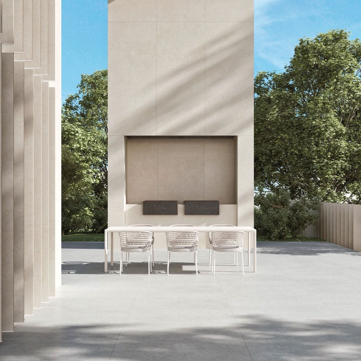 Exteriot con pavimento Somport Light Antideslizante 120x120