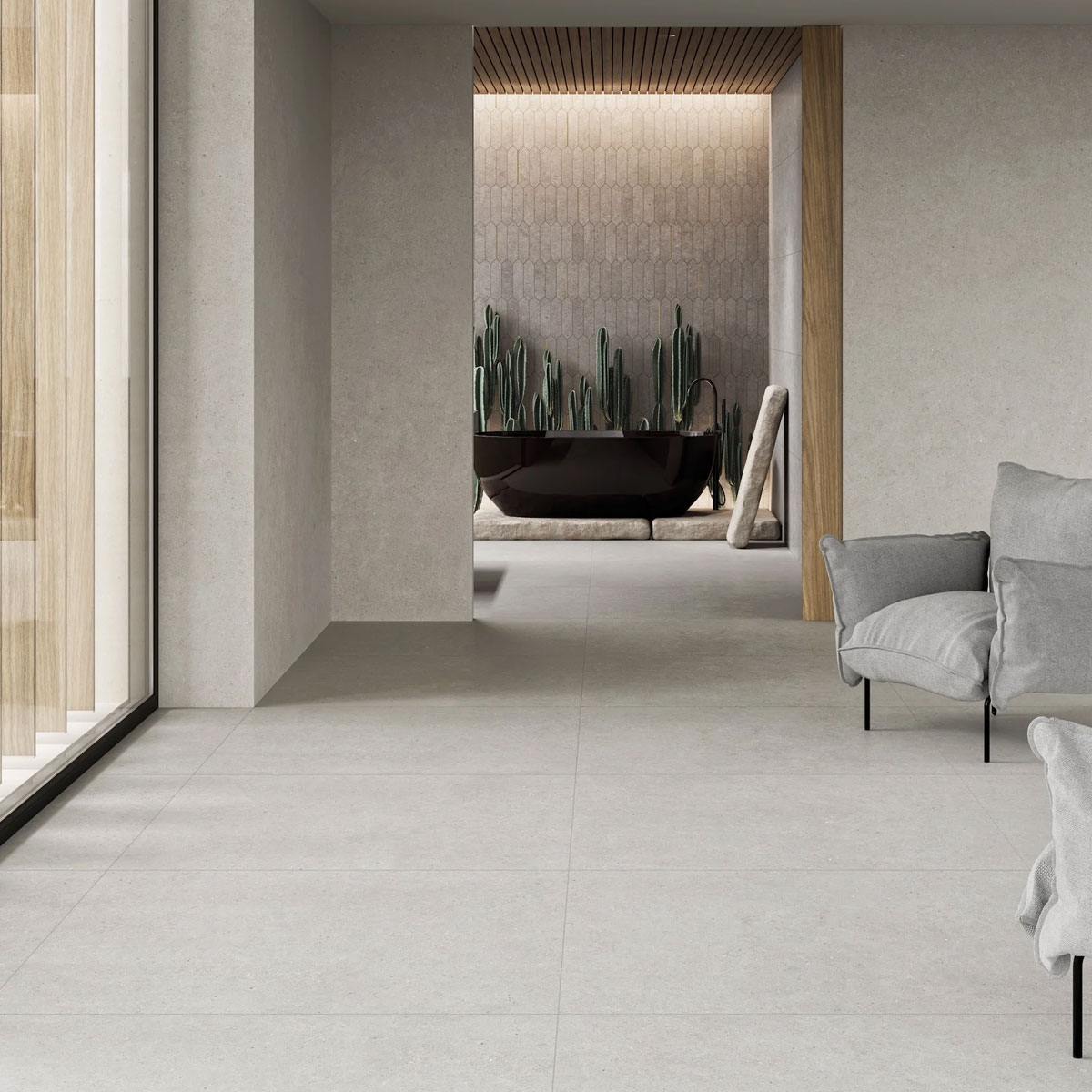 Interior con revestimiento Somport Light 60x120