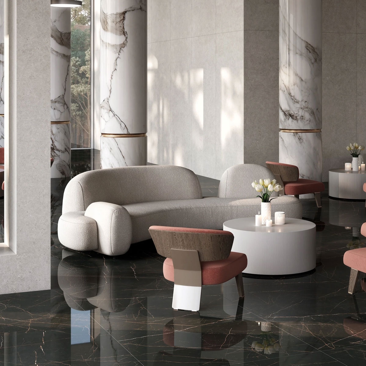 Ambiente con revestimiento Somport Light 60x120