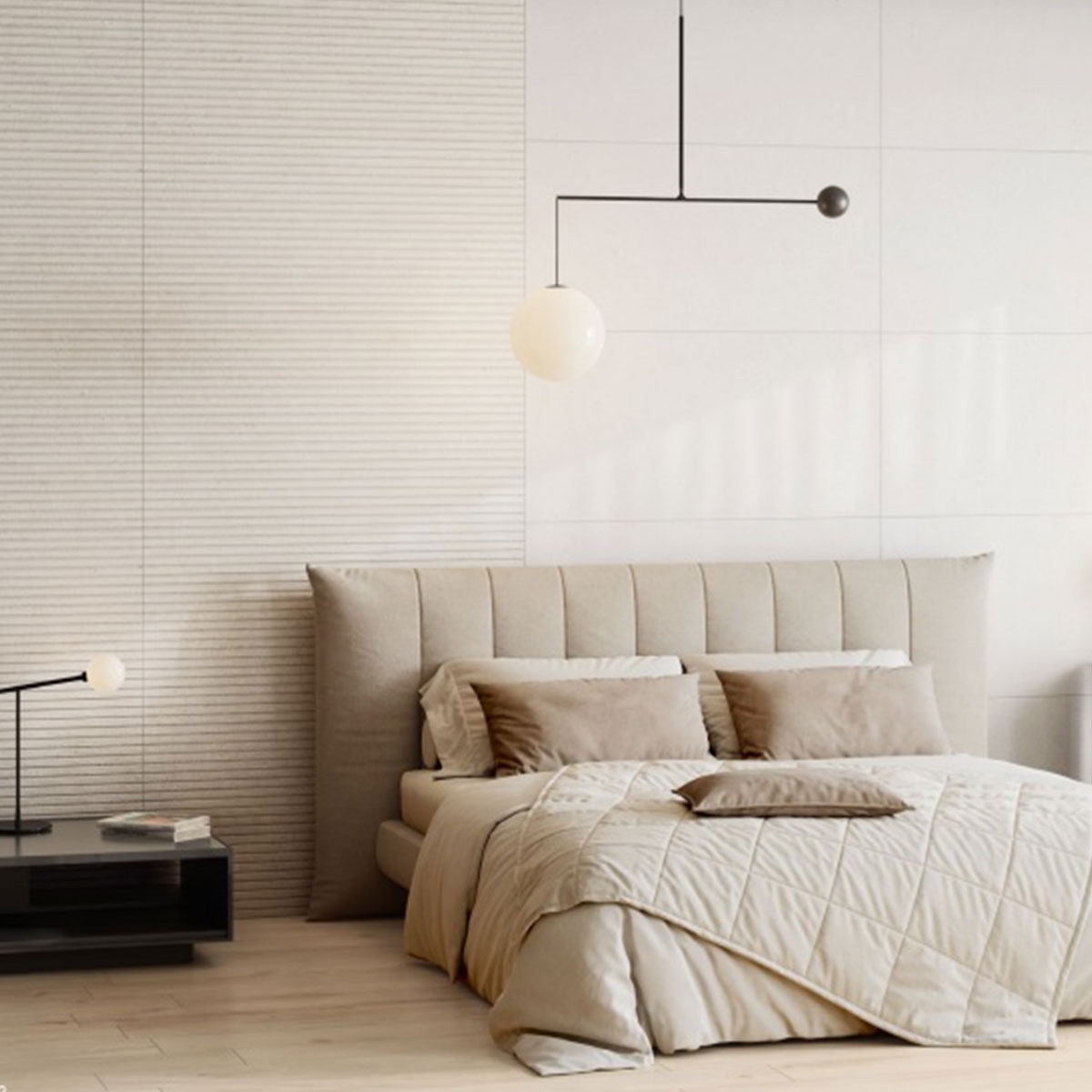 Interior con revestimiento Somport Muret Sand 60x120