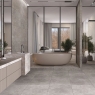 Baño con pavimento Tibet Pearl 60x60