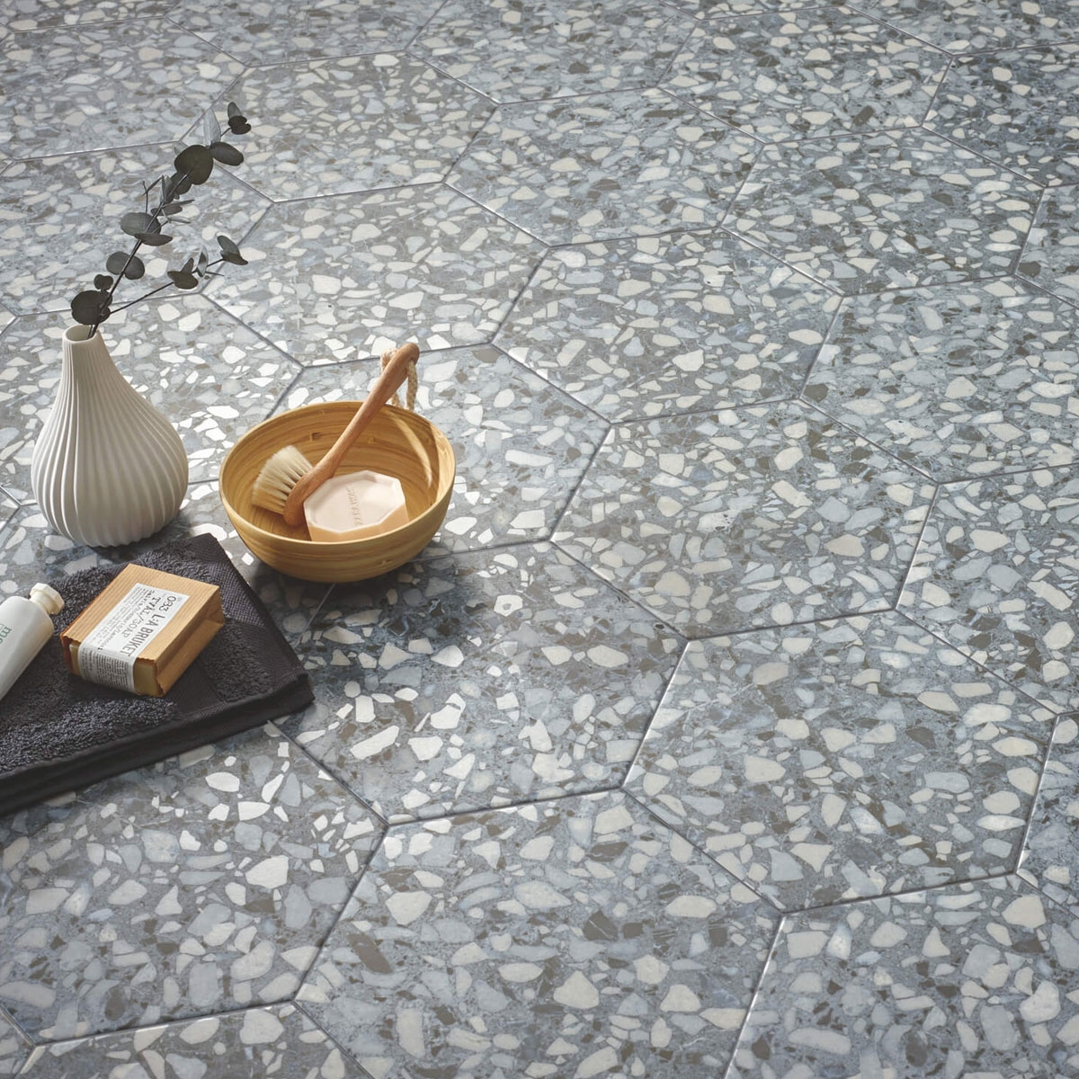 Terazzo Blue Mate 23x27 (Boîte de 0,75 m2)