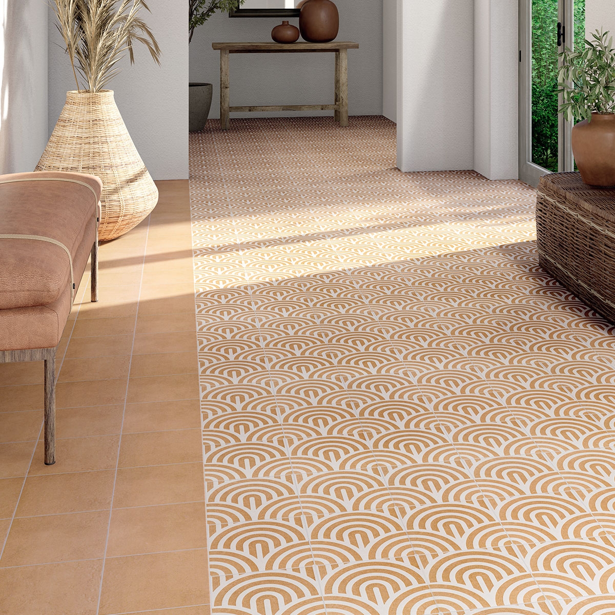 Interior con pavimento Canem Terra Canem Season 20x20 (Caja 1m2)
