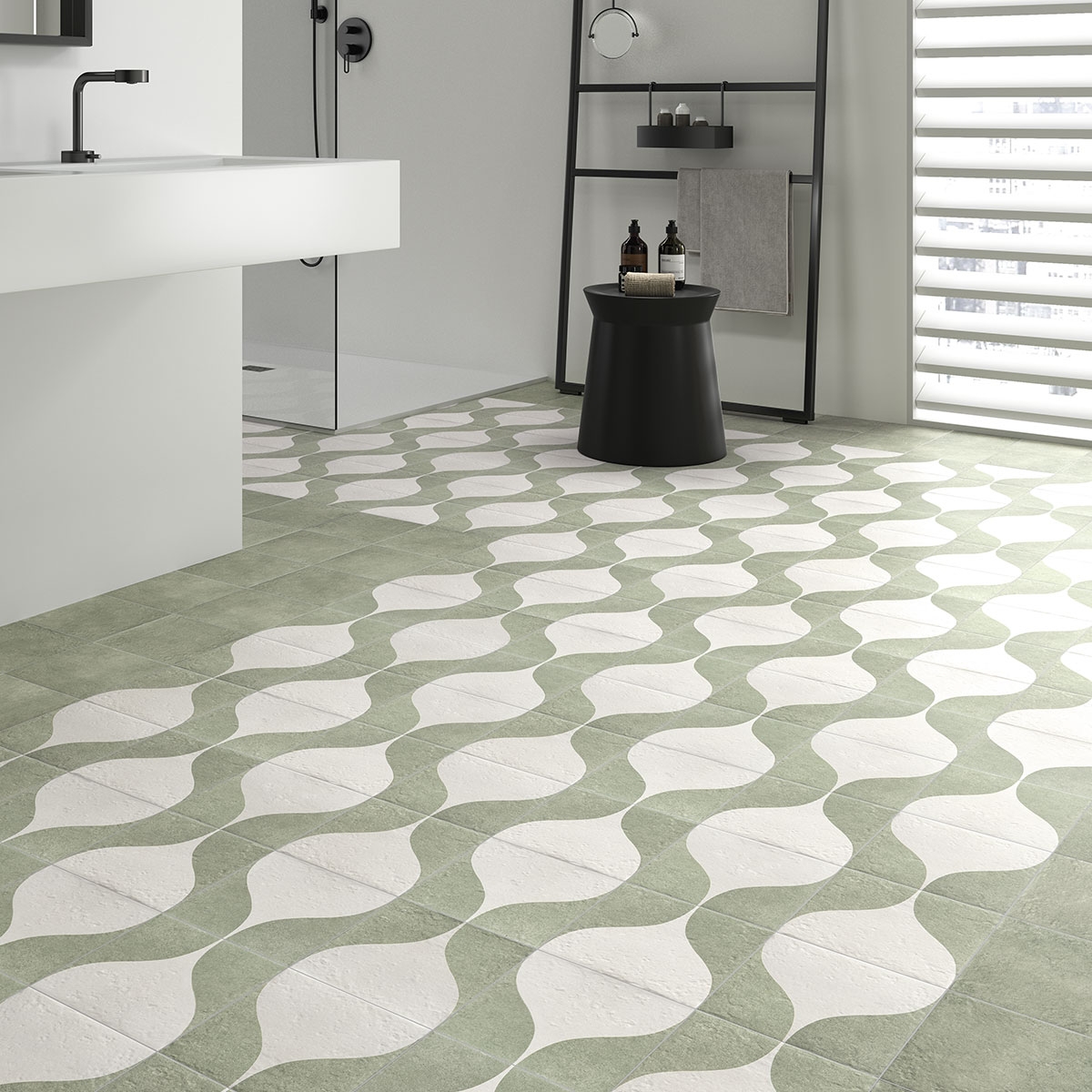 Baño con revestimiento Green Garden White Season 20x20