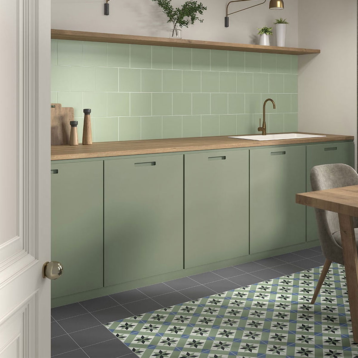 Interior con revestimiento Normandy Technical Soft Basil 20x20