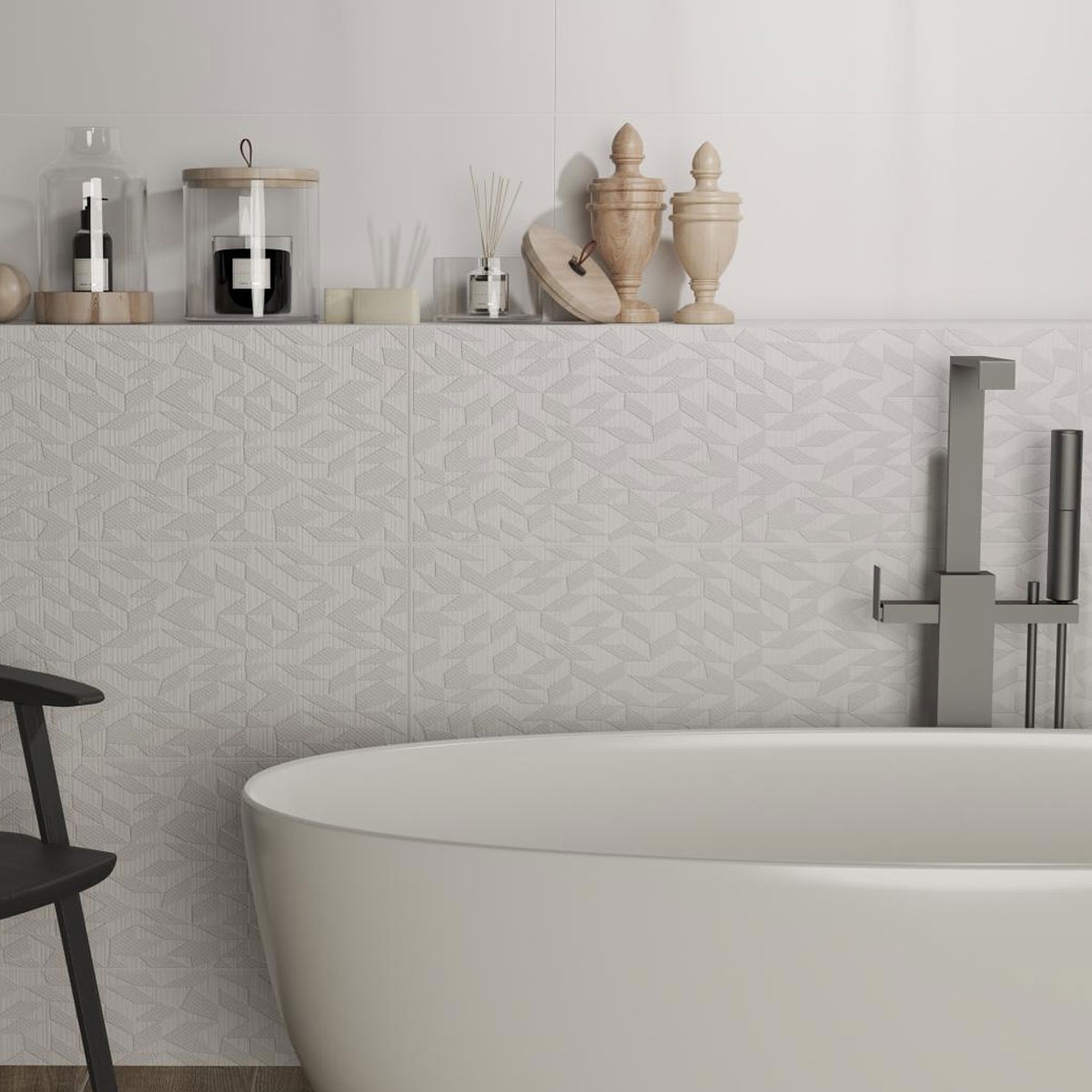 Baño con revestimiento Amalt Brillo 33.3x100