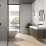 Baño con revestimiento Artemisa Blanco Mate 60x120