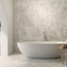 Baño con Pavimento y Revestimiento Frozen Blanco 60x120 cm