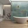 Baño con Revestimiento Galio Turquesa 120x120 cm