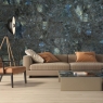 Sala con Revestimiento Labradorite Blue 60x120 cm