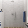Baño con Revestimiento Lavica P.B. Blanco 30x90 cm