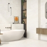 Baño con Revestimiento y Pavimento Lavica P.B. Arena 30x90 cm
