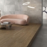 Sala con Pavimento Lenox Roble 20x120 cm