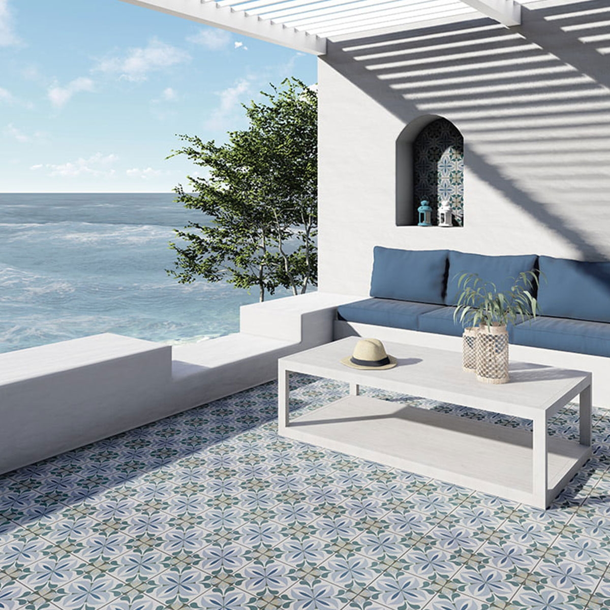 Exterior con pavimento Normandy Ruan 20x20