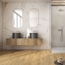 Baño con Pavimento Madison Miel 20x120 cm