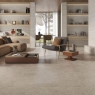 Sala con Pavimento Stratos Cross Mud Mate 120x120