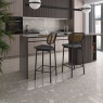 Cocina con Pavimento Luna-R Gris 119,3x119,3