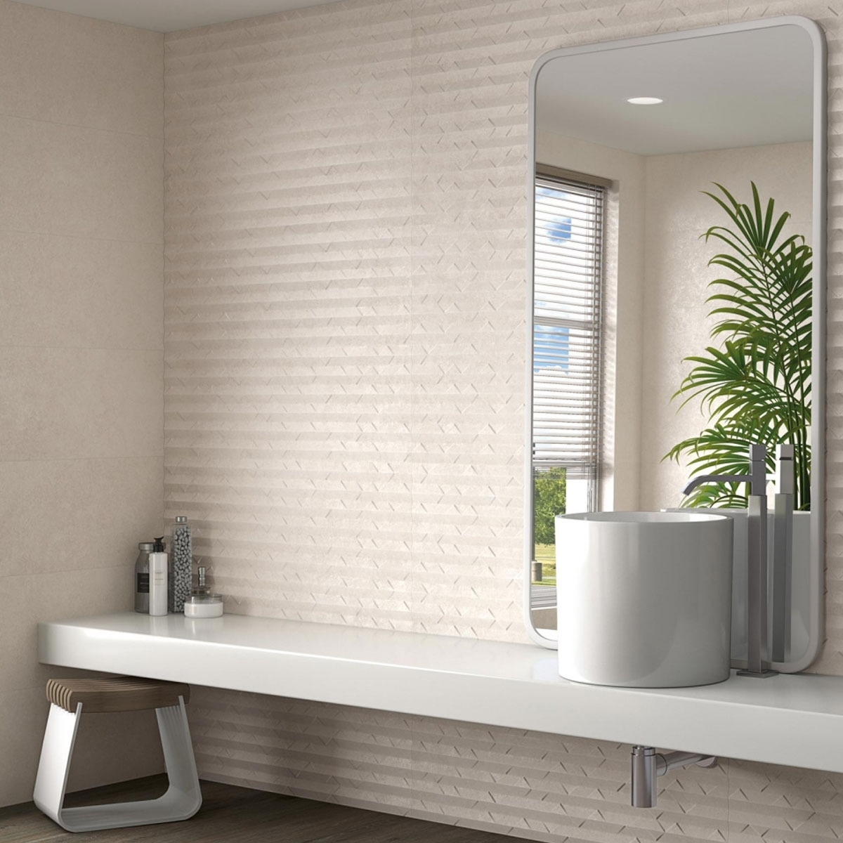 Baño con Revestimiento Ritmo-R Blanco 32x99