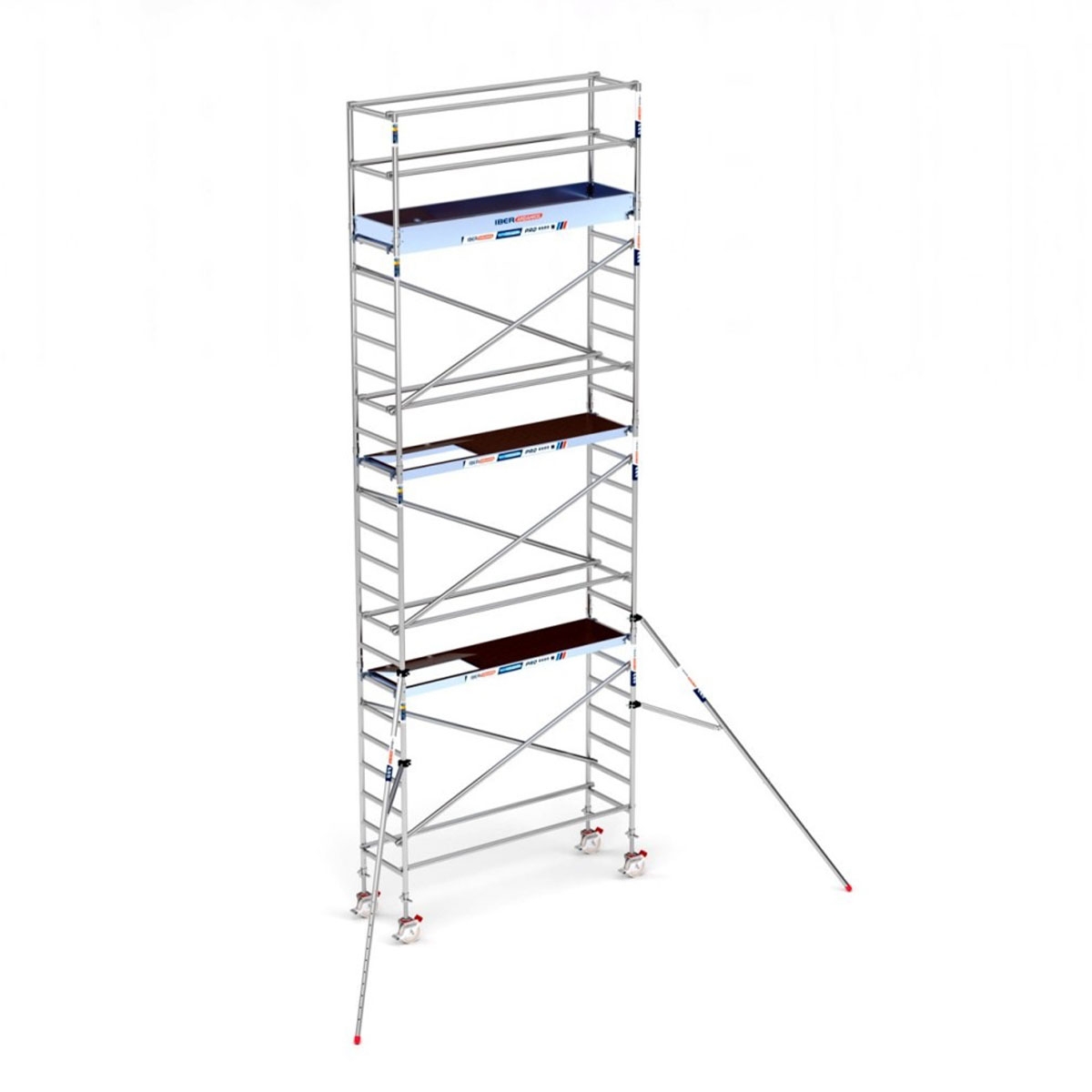 Torre Andamio Móvil Pro 75x250 cm - 8,20 m de altura de trabajo