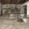 Interior con pavimento Argile Terra 15x30