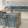 Interior con revestimiento Chloe Wave Aqua 15x30