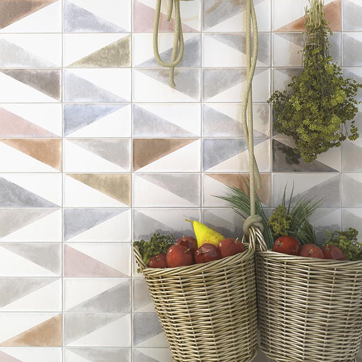 Interior con Revestimiento Rabari Multicolor 10x20