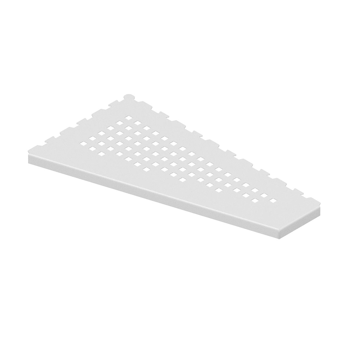 Estantes de Ducha Trapezoidales Asimétricos Blanco